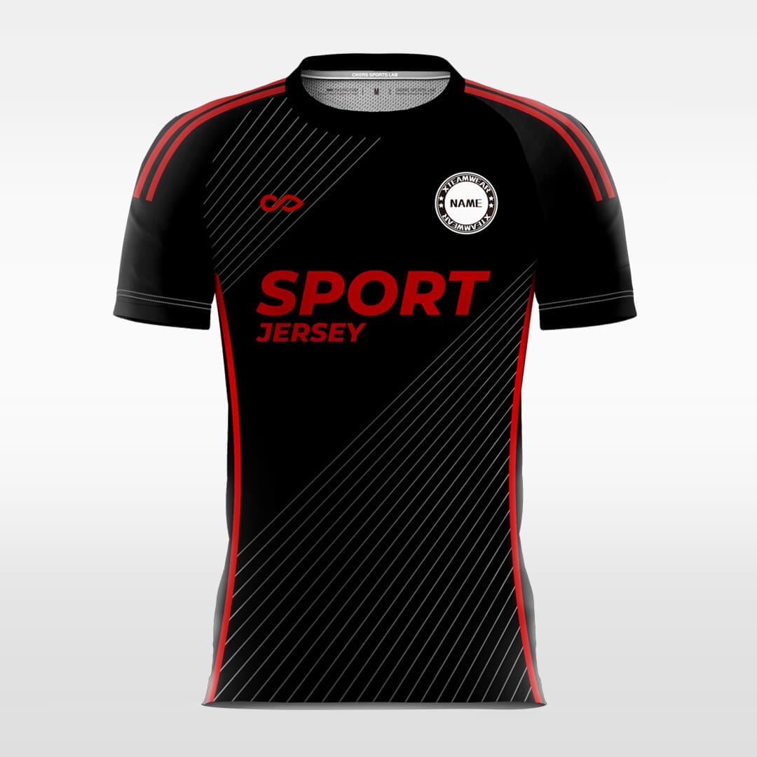 Cikers Sports Black / S Geometric Pulse - Custom Soccer Jersey for Men Sublimation FT060327S