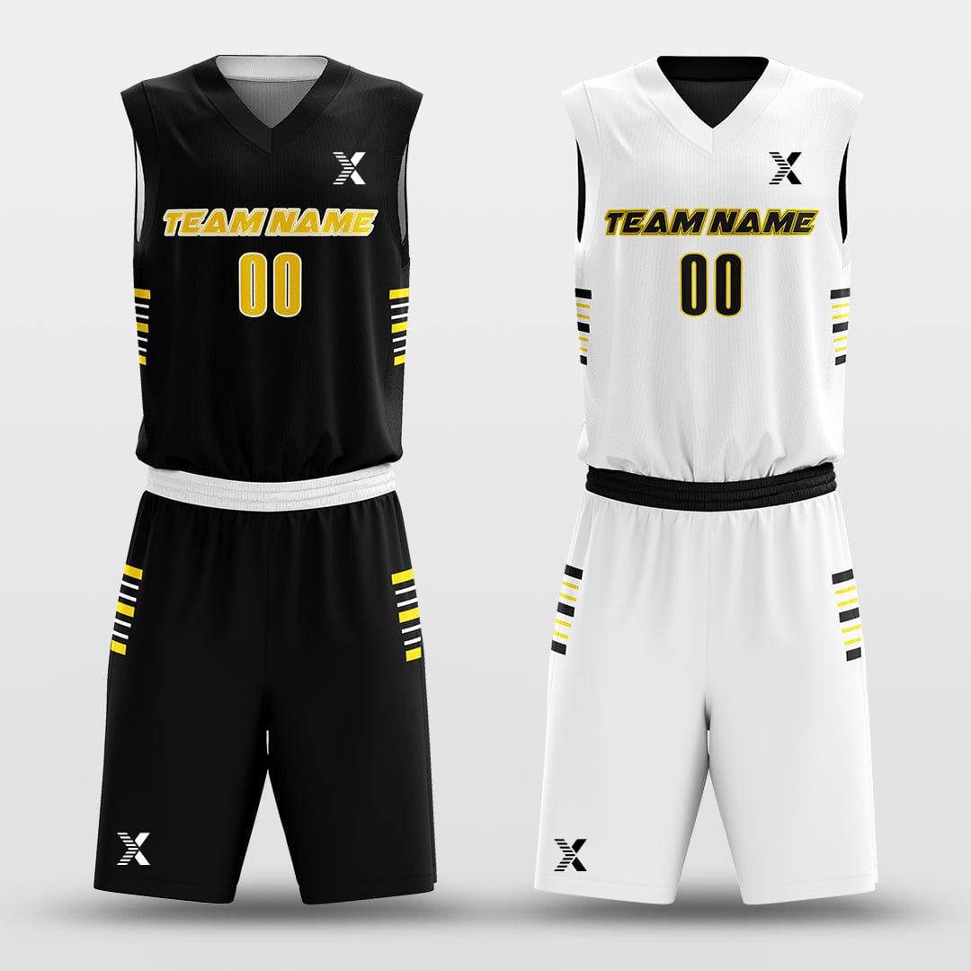 Cikers Sports Black&White / S Classic49- Customized Reversible Sublimated Basketball Set