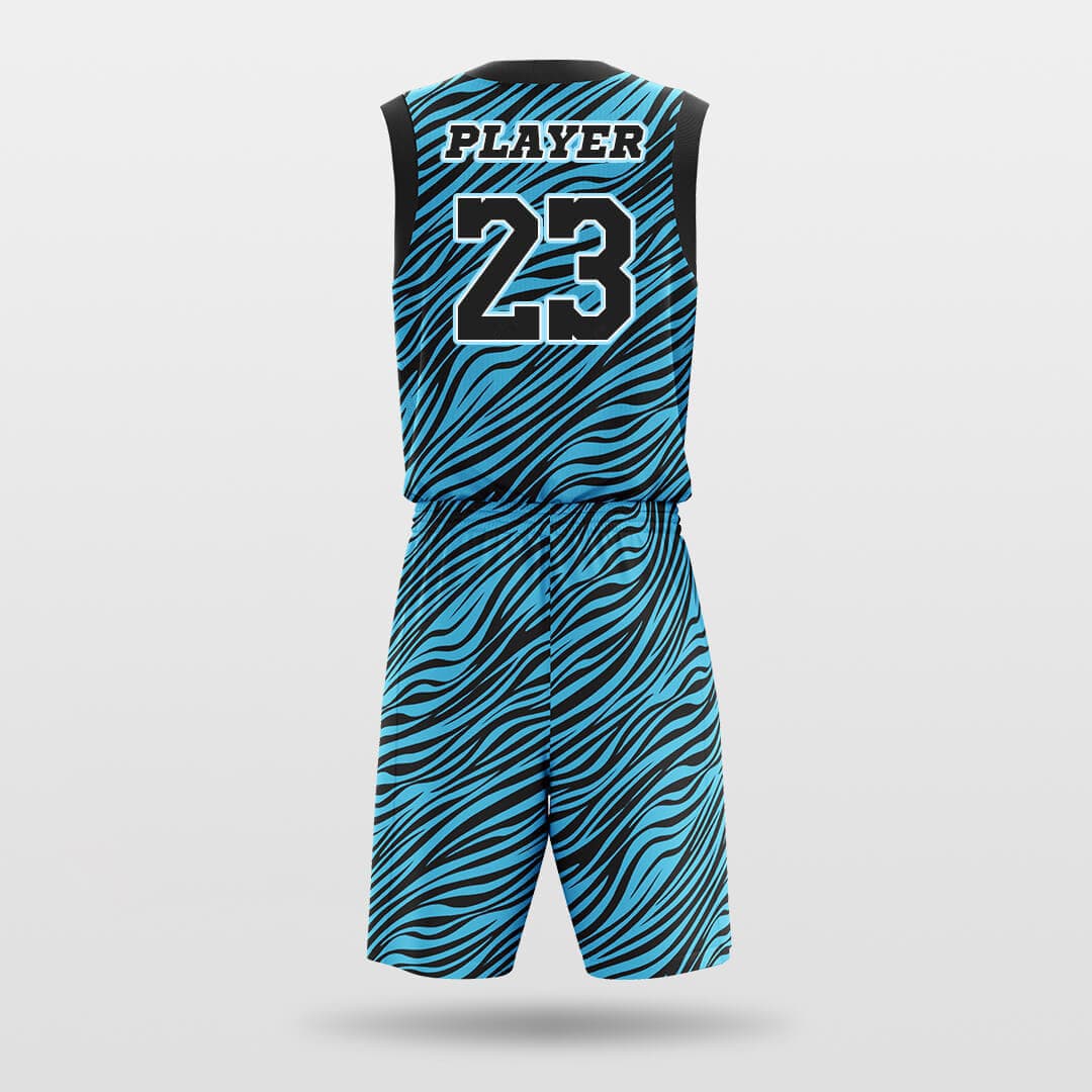 Cikers Sports Blue Leopard - Custom Sublimated Basketball Jersey Set