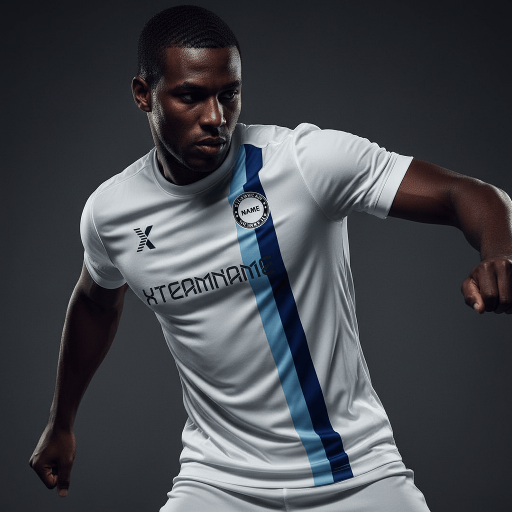 Cikers Sports Blue Ribbon - Customized Men's Sublimated Soccer Jersey