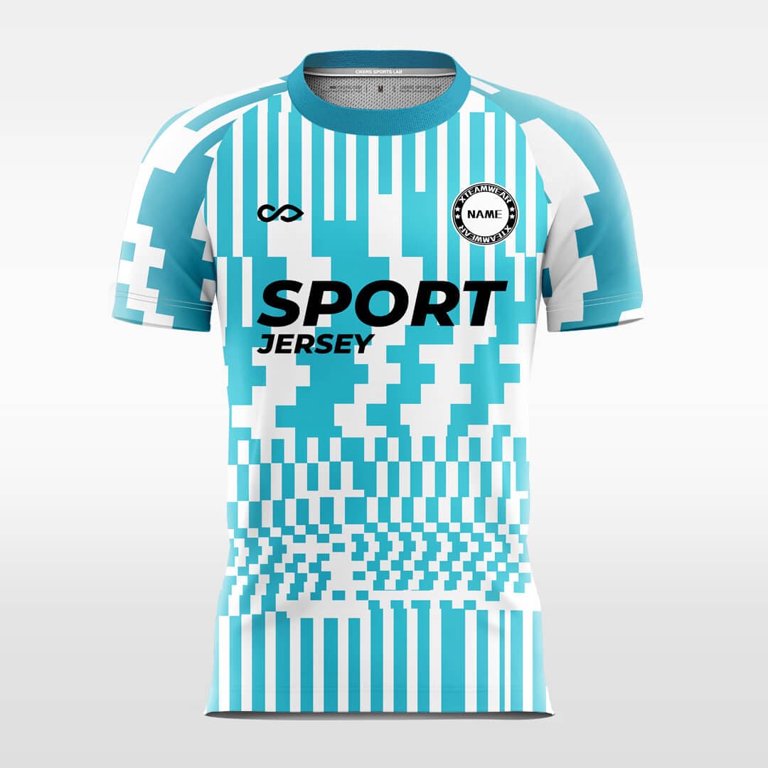 Cikers Sports Blue / S Checkerboard - Custom Soccer Jersey for Men Sublimation FT060130S