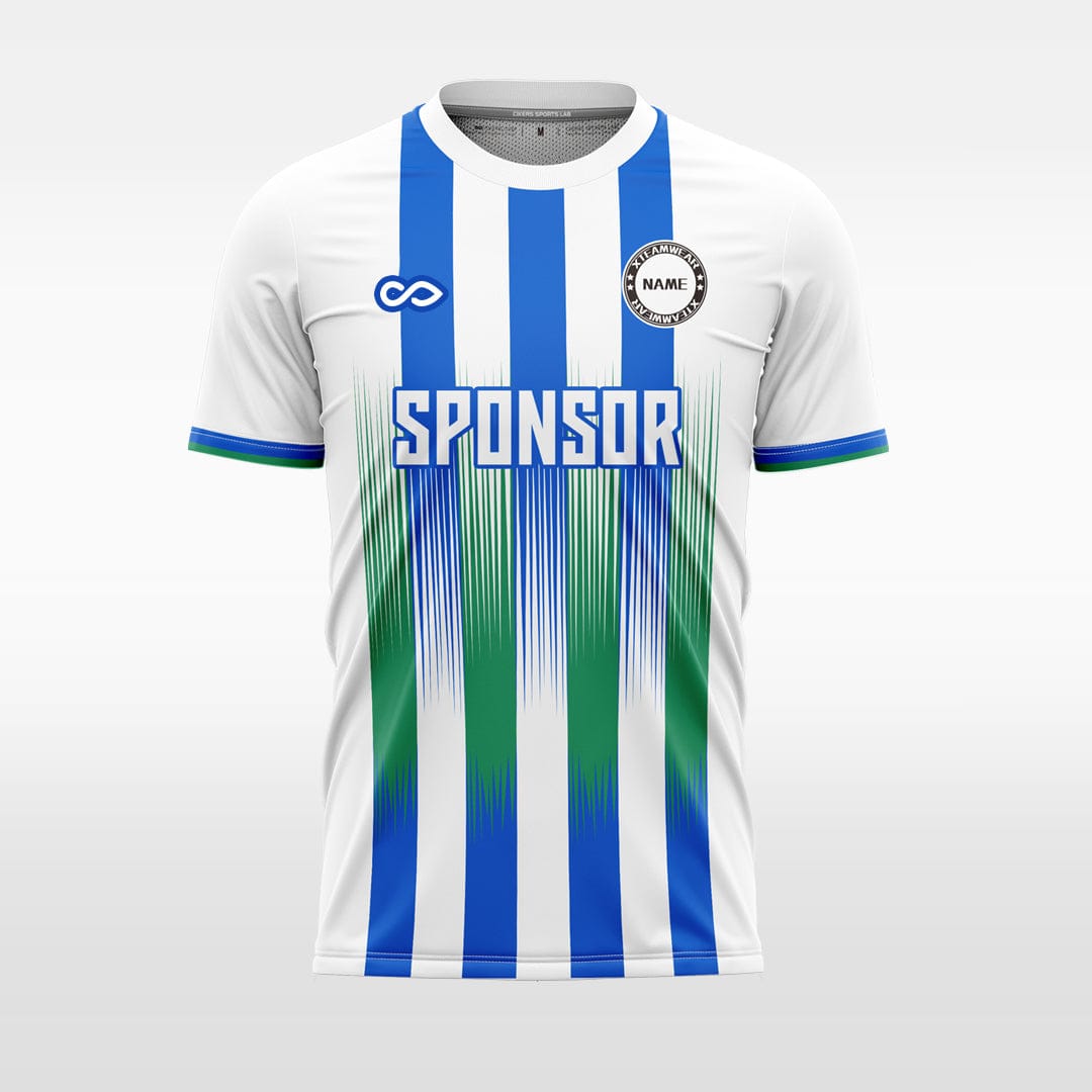 Cikers Sports blue / S Four vertical stripes - Custom Soccer Jersey for Men Sublimation
