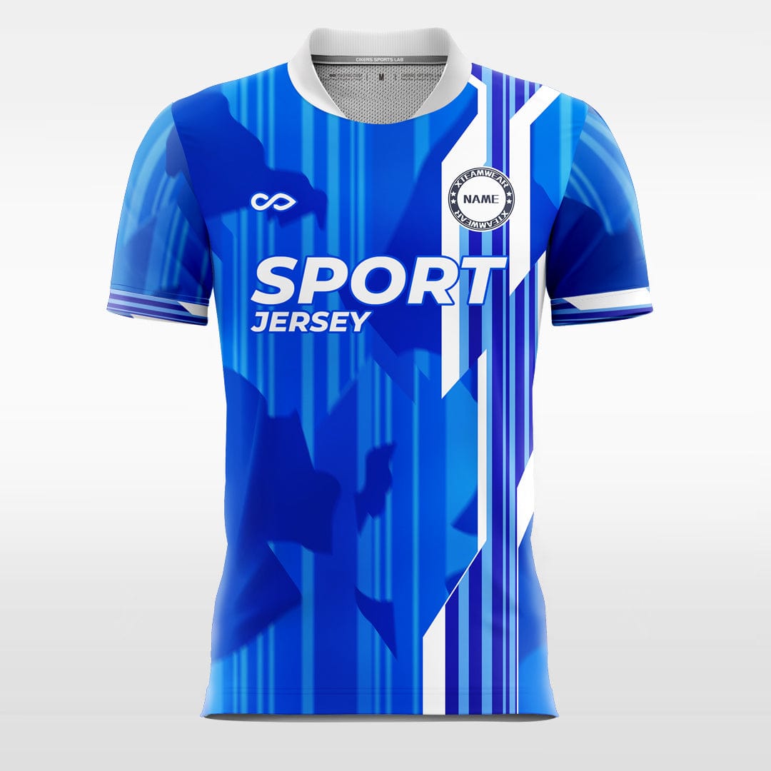 Cikers Sports Blue / S Stream 1 - Custom Soccer Jersey for Men Sublimation FT060316S