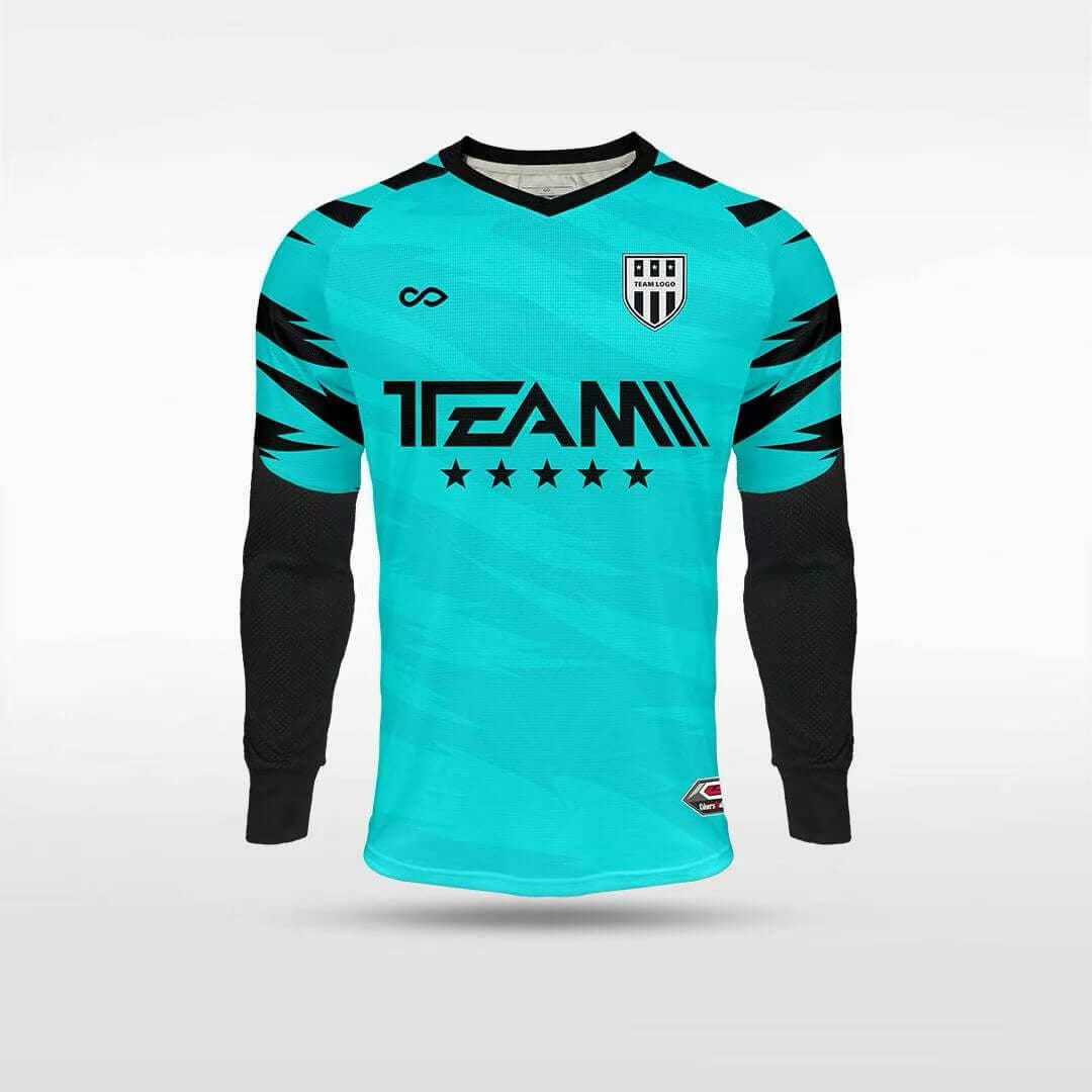 Cikers Sports Blue / S Tiger Roar - Customized Kids Goalkeeper Long Sleeve Soccer Jersey