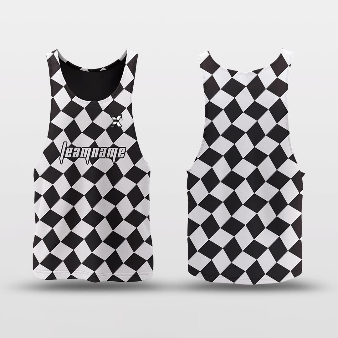 Cikers Sports Checkerboard - Customized Reversible Quick Dry Basketball Jersey