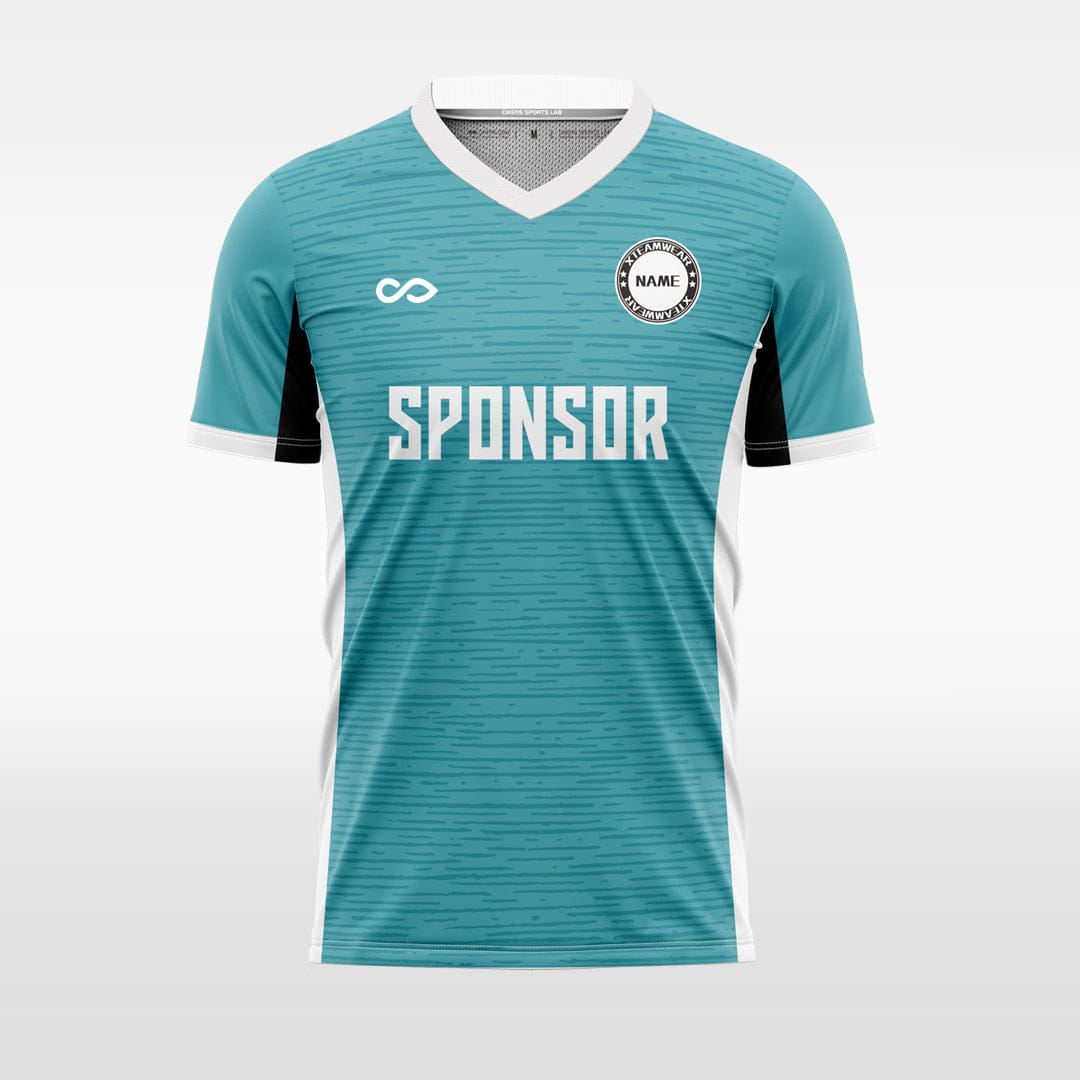 Cikers Sports cyan / S Dynamic horizontal stripes  - Custom Soccer Jersey for Men Sublimation