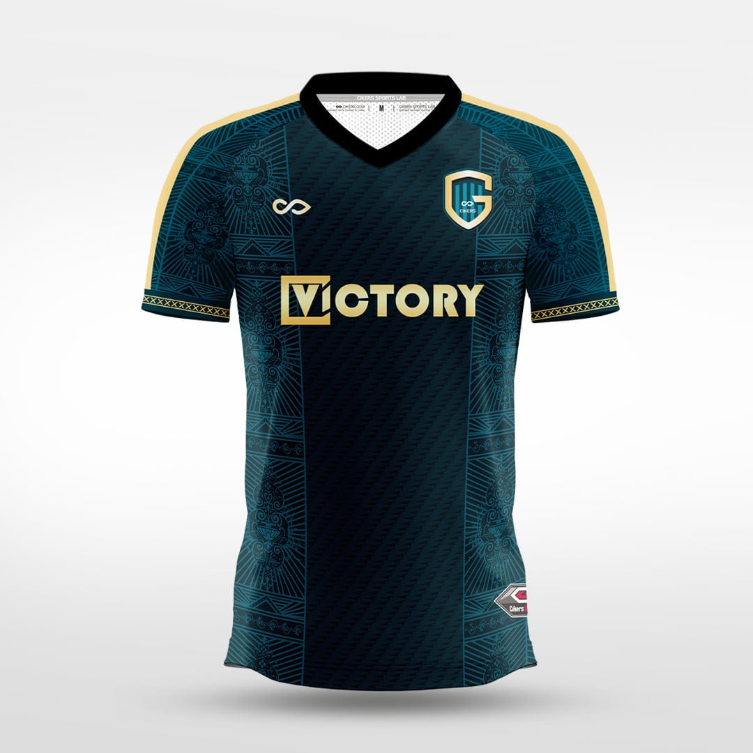 Cikers Sports Dark green / S Azure Shadow - Custom Soccer Jersey for Men Sublimation - WS201GYVO3