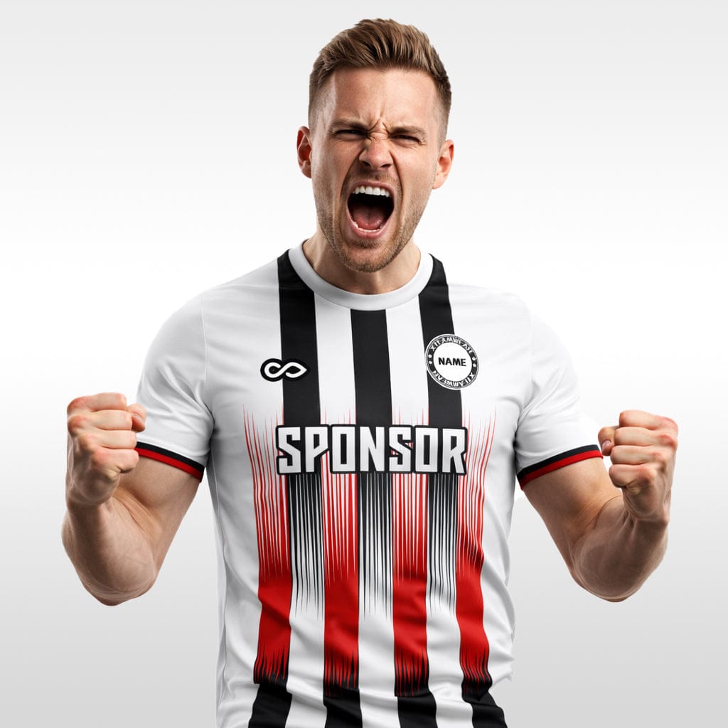 Cikers Sports Four vertical stripes - Custom Soccer Jersey for Men Sublimation