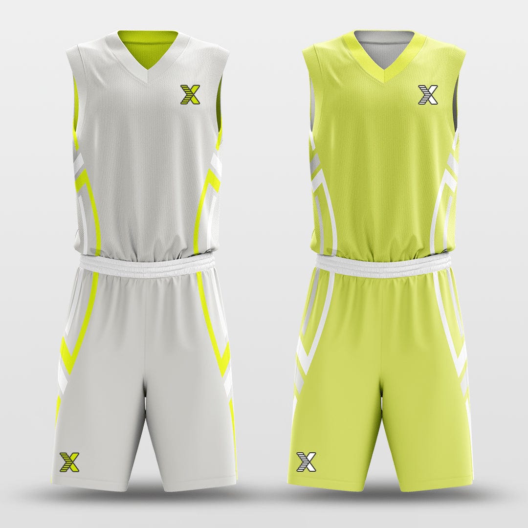 Cikers Sports Gray&Yellow / S The Wheel of Fate - Customized Reversible Sublimated Basketball Set