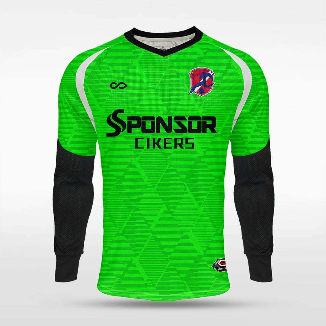 Cikers Sports Green / S Blood Shadow - Customized Adult Goalkeeper Long Sleeve Soccer Jersey