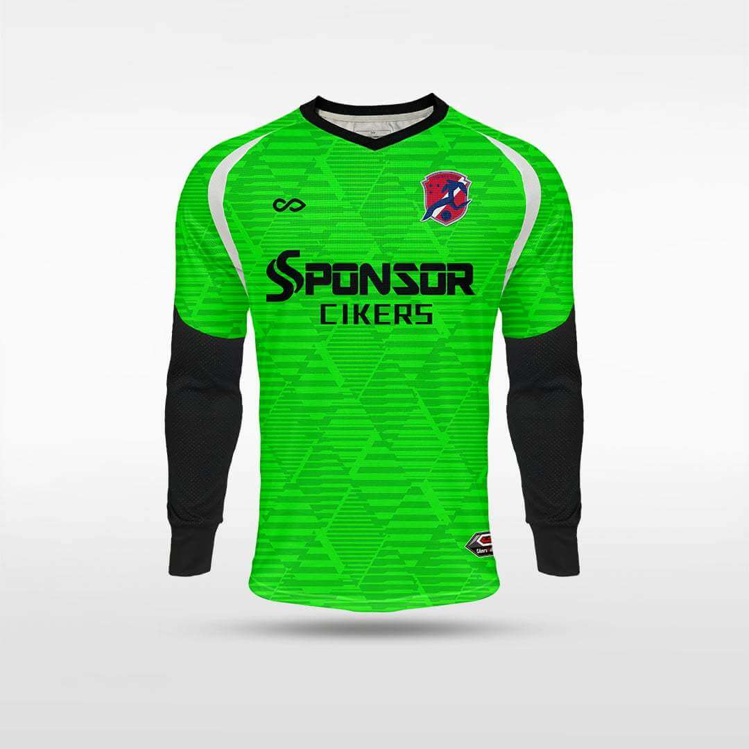 Cikers Sports Green / S Blood Shadow - Customized Kids Goalkeeper Long Sleeve Soccer Jersey