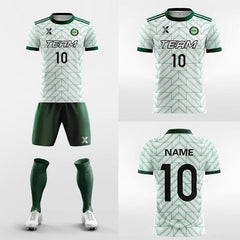 Cikers Sports Green / S Geometric Print - Custom Sublimation Soccer Kits Short Sleeve