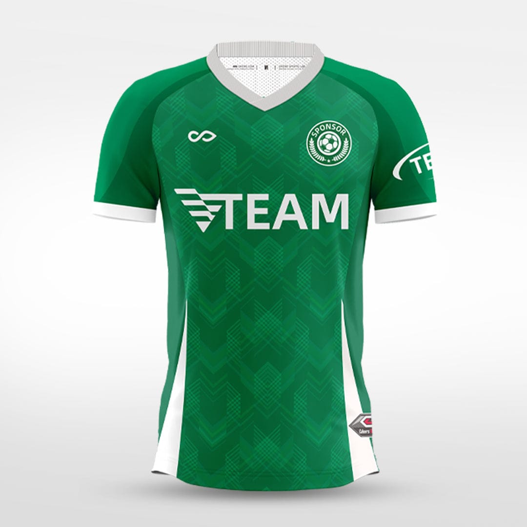 Cikers Sports green / S Layered Peaks - Custom Soccer Jersey for Men Sublimation - WS201GYUQ3