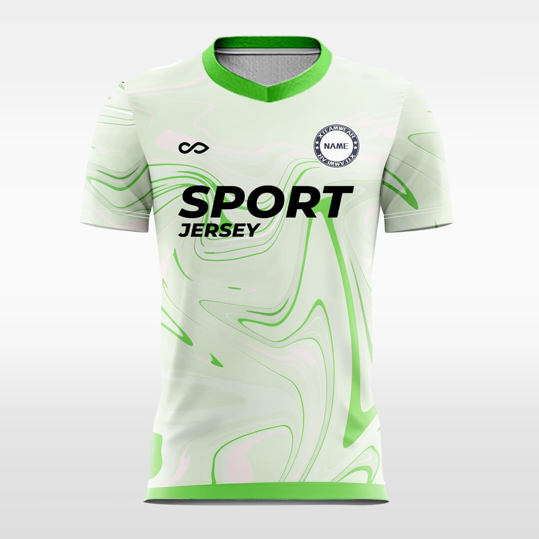 Cikers Sports Green / S Waves - Custom Soccer Jersey for Men Sublimation FT060101S
