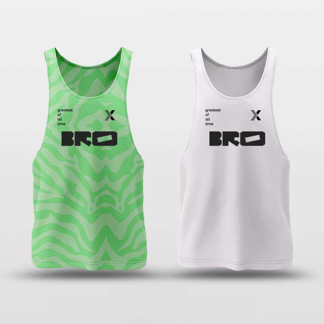 Cikers Sports Green & White / S Bamboo - Customized Reversible Quick Dry Basketball Jersey