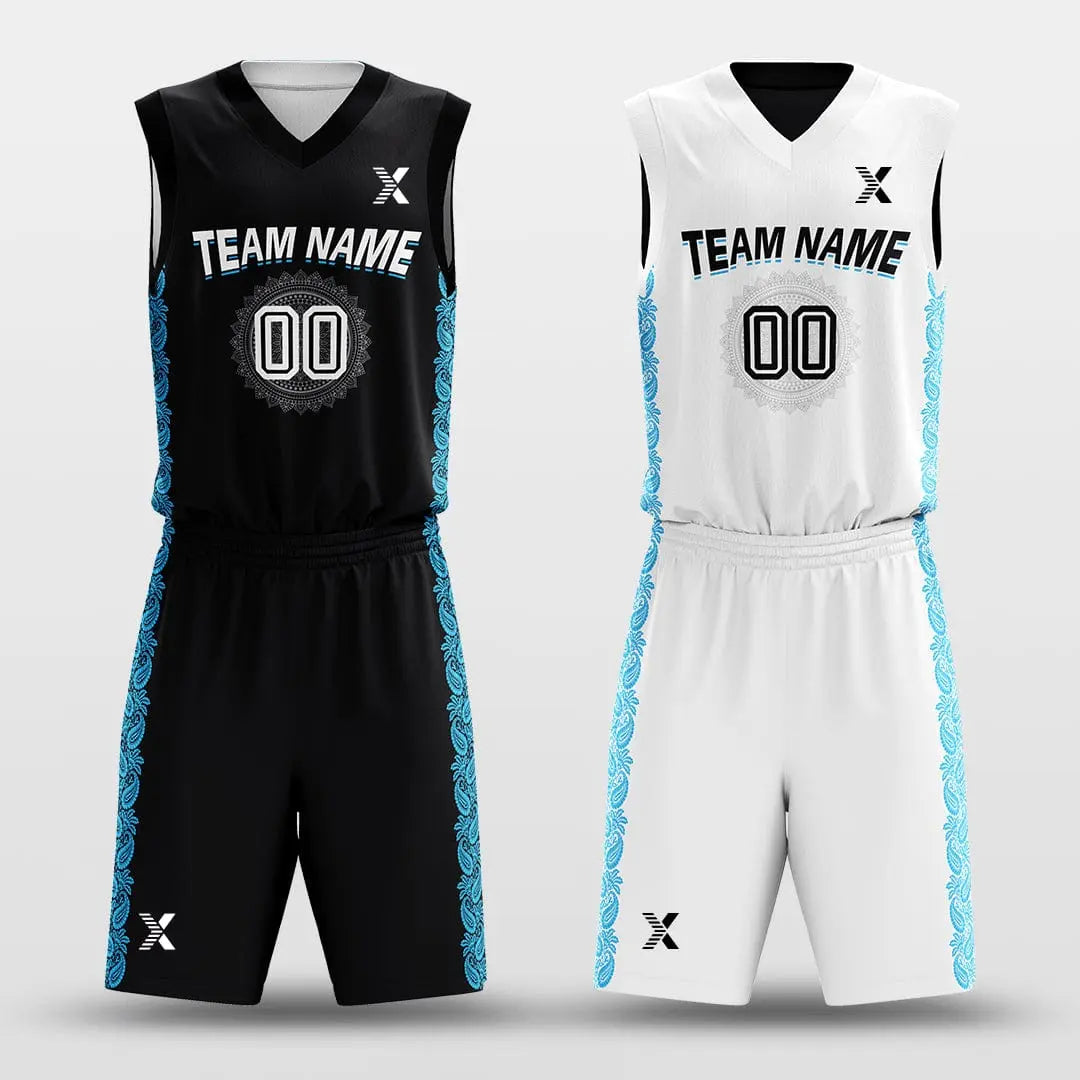 Cikers Sports Ice Flower - Customized Reversible Sublimated Basketball Set