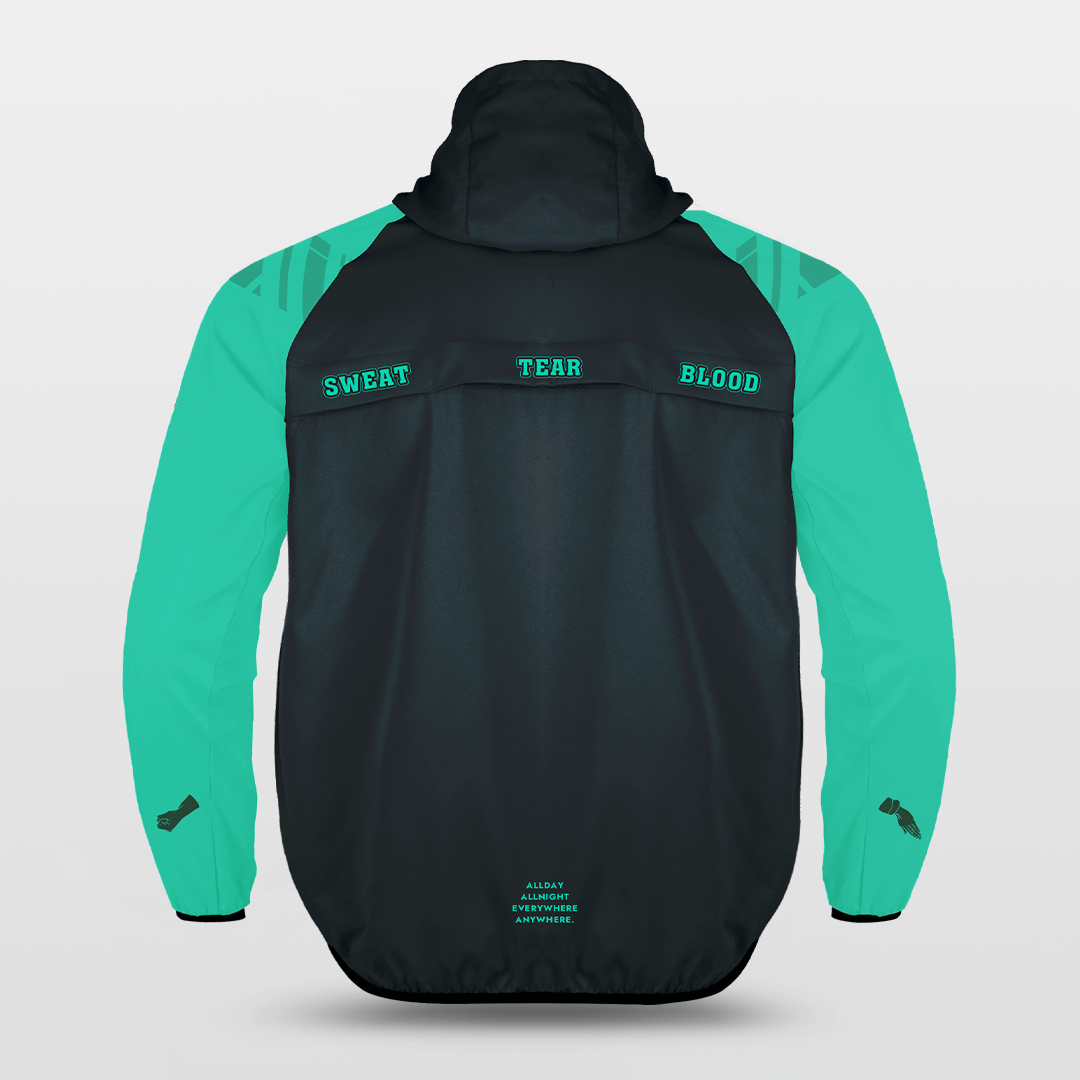 Cikers Sports Jackets Black / S Green Tech - Customized Hooded Waterproof Sports Jacket