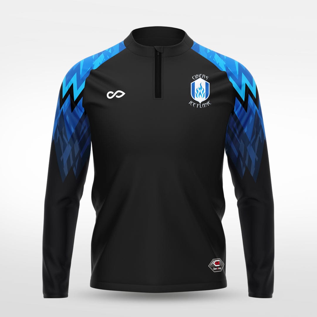 Cikers Sports Jackets black / S Ice Flame - Customized Kids 1/4 Zip Jacket