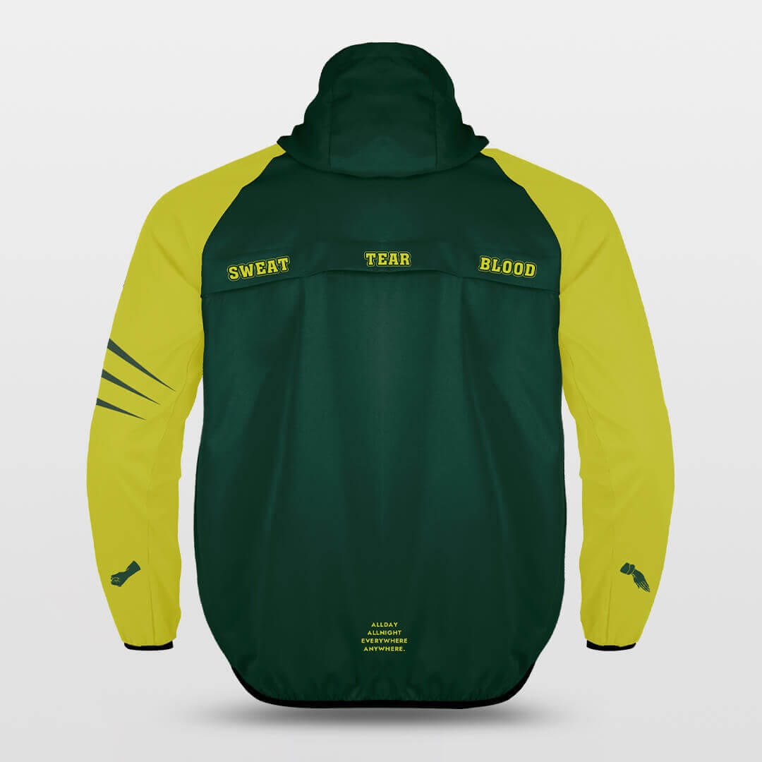 Cikers Sports Jackets Dark Green / S Cat Paw - Customized Hooded Waterproof Sports Jacket