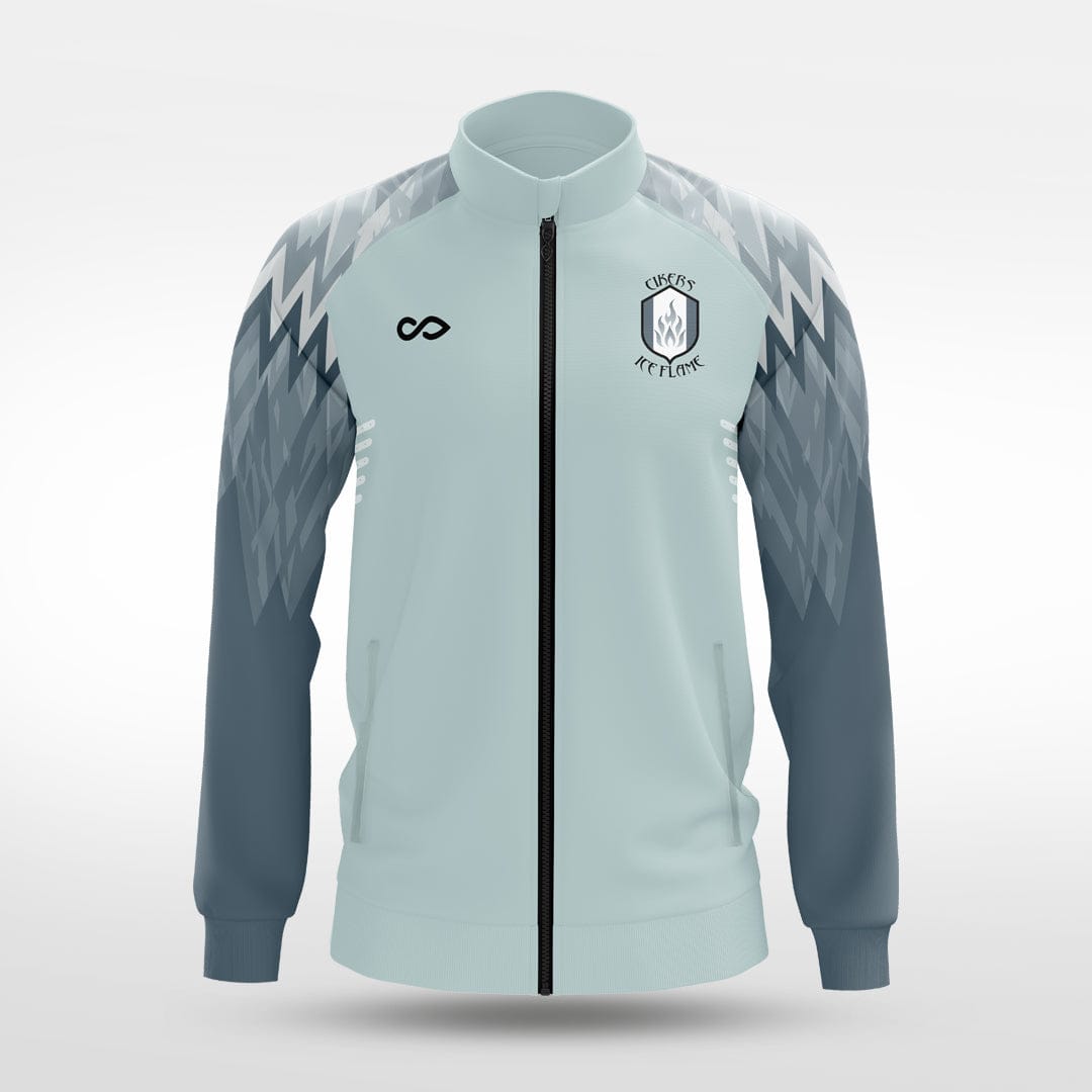 Cikers Sports Jackets Grey / S Ice Flame - Customized Kids Sublimated Full-Zip Jacket