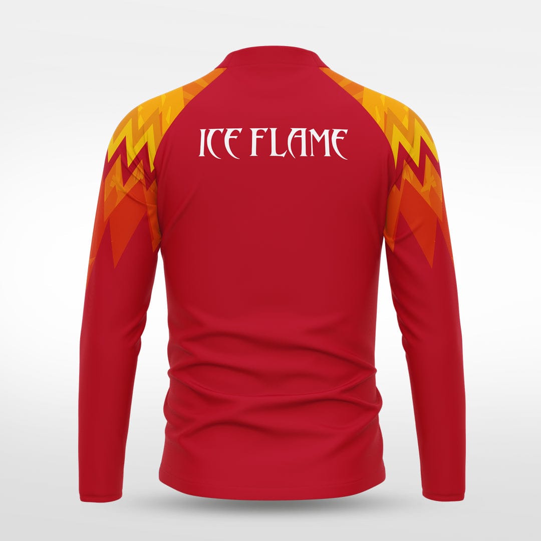 Cikers Sports Jackets Ice Flame - Customized Men's 1/4 Zip Jacket