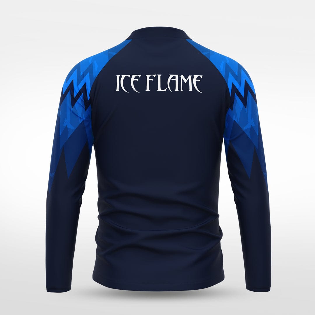 Cikers Sports Jackets Ice Flame - Customized Men's 1/4 Zip Jacket
