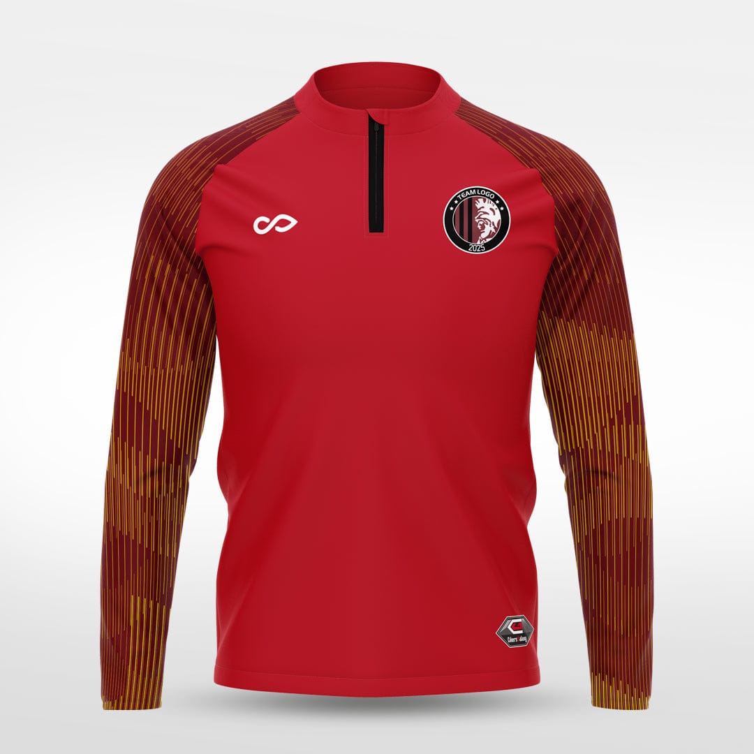 Cikers Sports Jackets Red / S Star Trails - Customized Men's 1/4 Zip Jacket