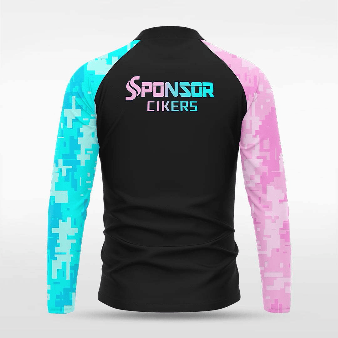 Cikers Sports Jackets Sun and Moon Shining Together - Customized Men's 1/4 Zip Jacket