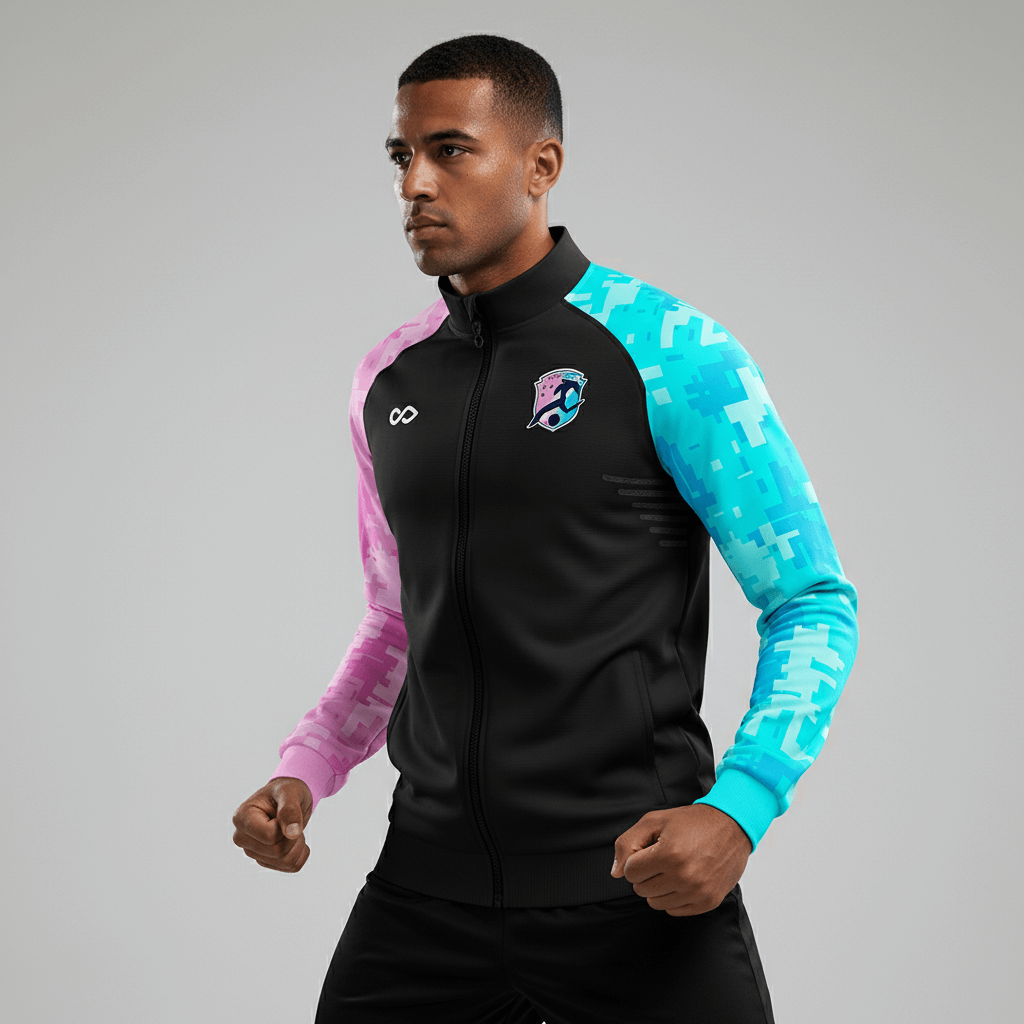 Cikers Sports Jackets Sun and Moon Shining Together - Customized Men's Sublimated Full-Zip Jacket - AT241XFLH3