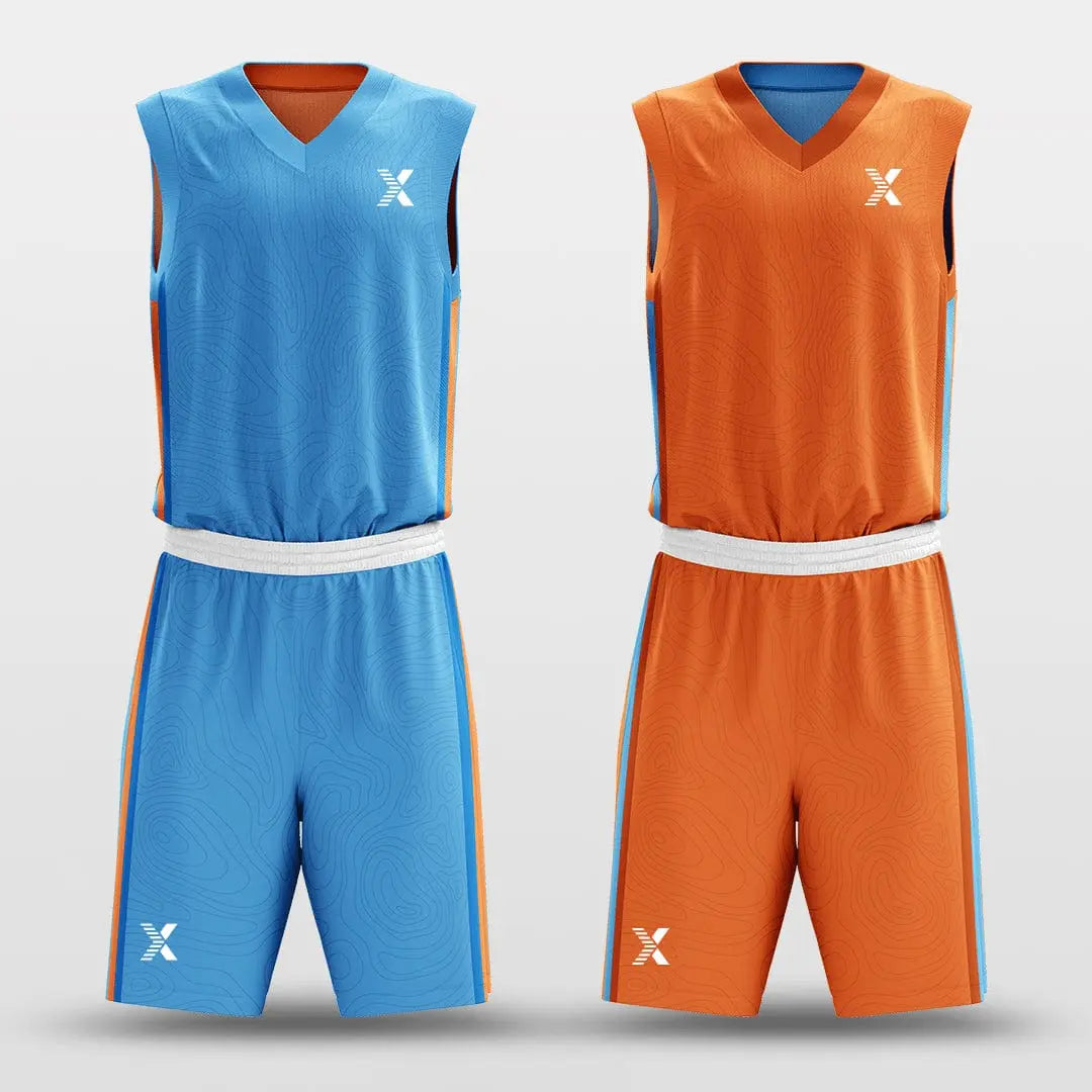 Cikers Sports Lake - Customized Reversible Sublimated Basketball Set