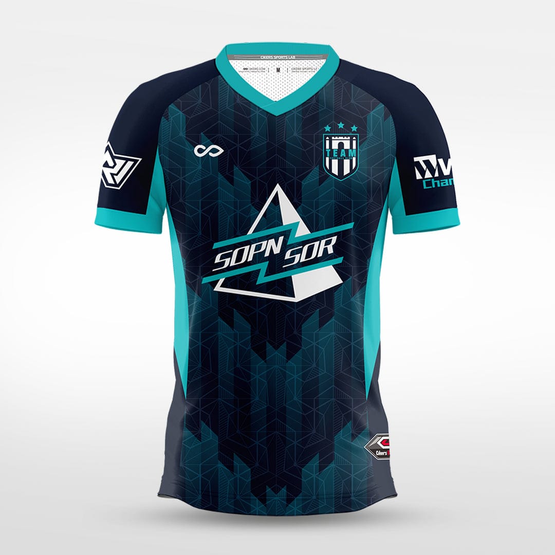 Cikers Sports Navy blue / S Flame Domain - Custom Soccer Jersey for Men Sublimation - WS201GYUW3