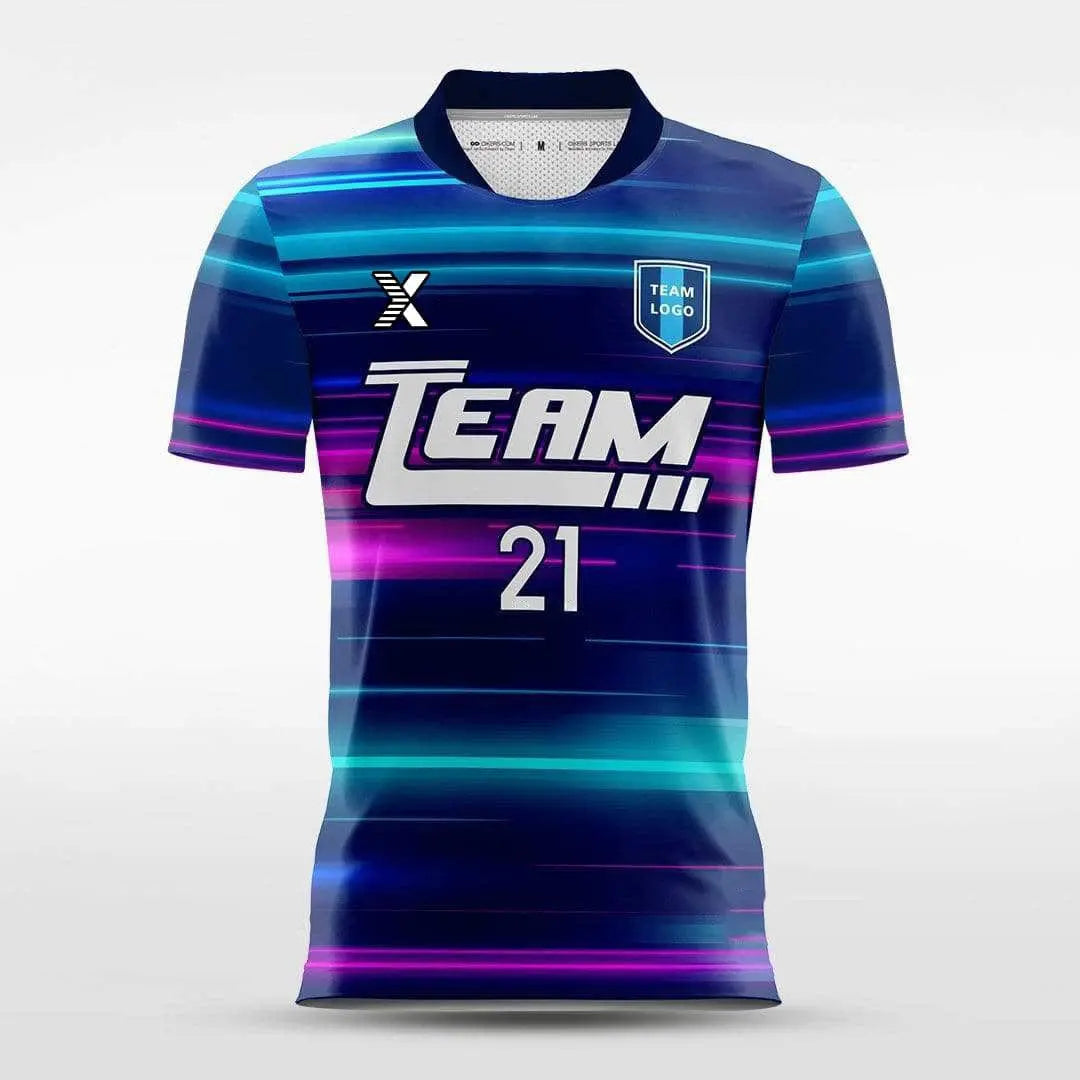 Cikers Sports Navy / S Neon - Customized Men's Sublimated Soccer Jersey