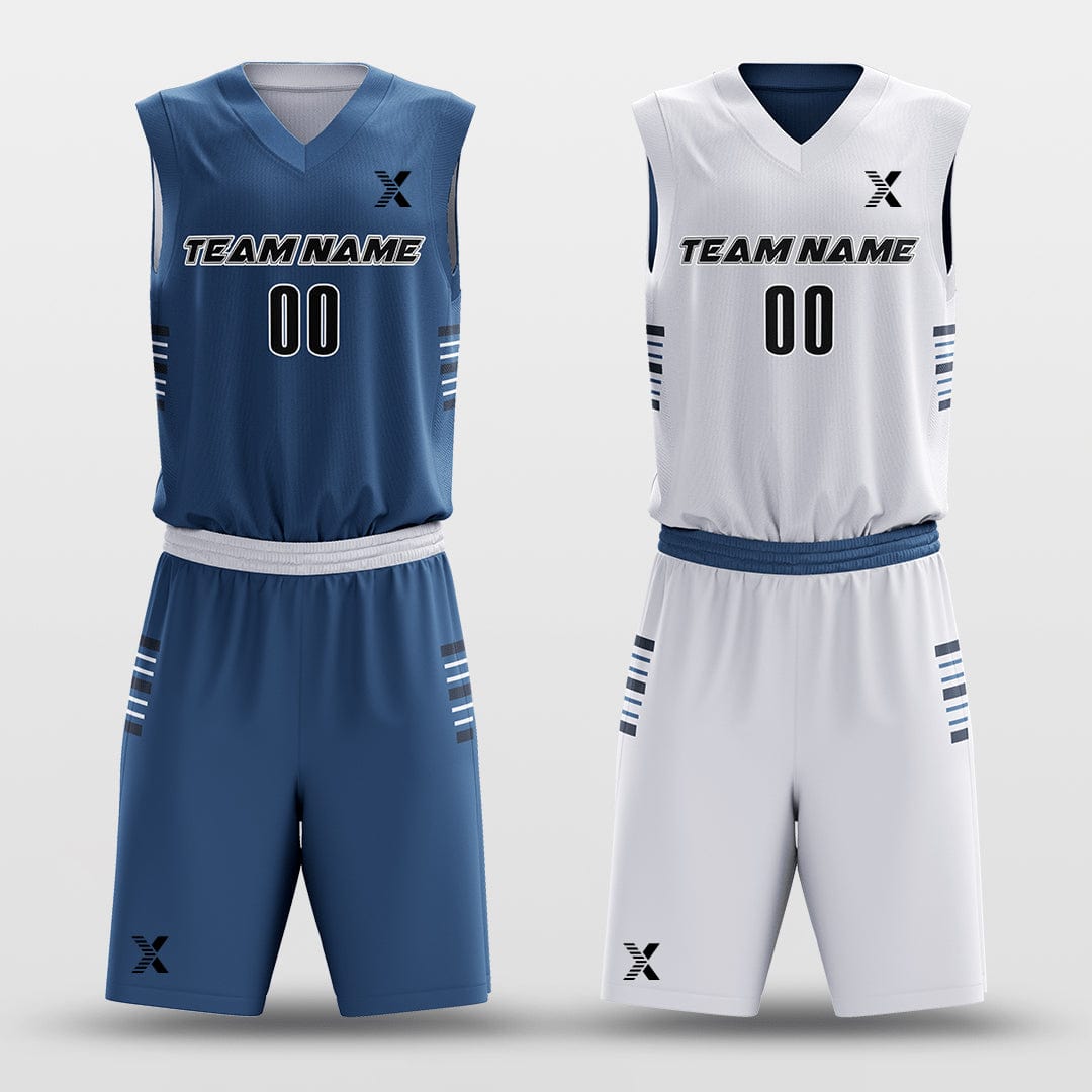 Cikers Sports Navy&White / S Classic49- Customized Reversible Sublimated Basketball Set