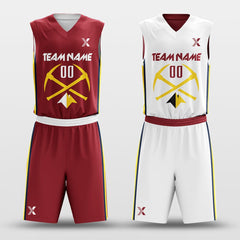 Cikers Sports Nuggets - Customized Reversible Sublimated Basketball Set