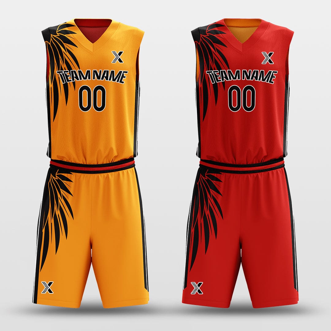 Cikers Sports Orange&Red / S Classic 68 - Customized Reversible Sublimated Basketball Set