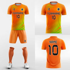 Cikers Sports pack Orange Sky - Men's Sublimated Fluorescent Soccer Jersey Kit