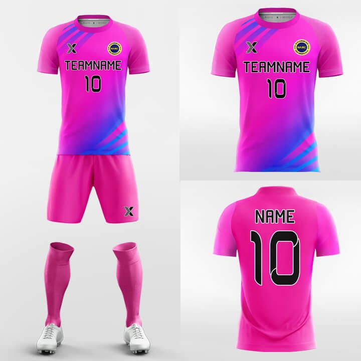 Cikers Sports pack Pink Sky - Men's Sublimated Fluorescent Soccer Jersey Kit