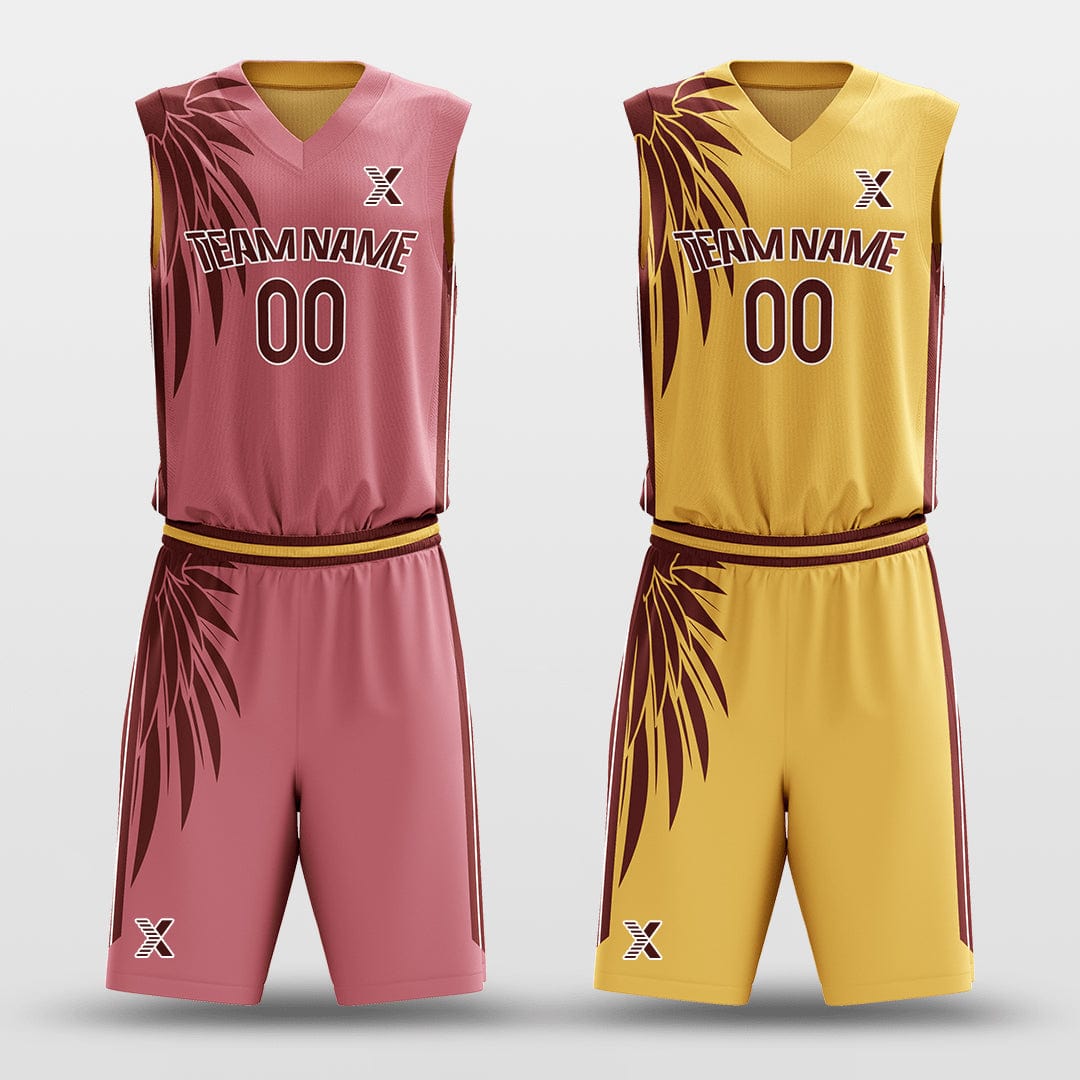 Cikers Sports Pink&Yellow / S Classic 68 - Customized Reversible Sublimated Basketball Set