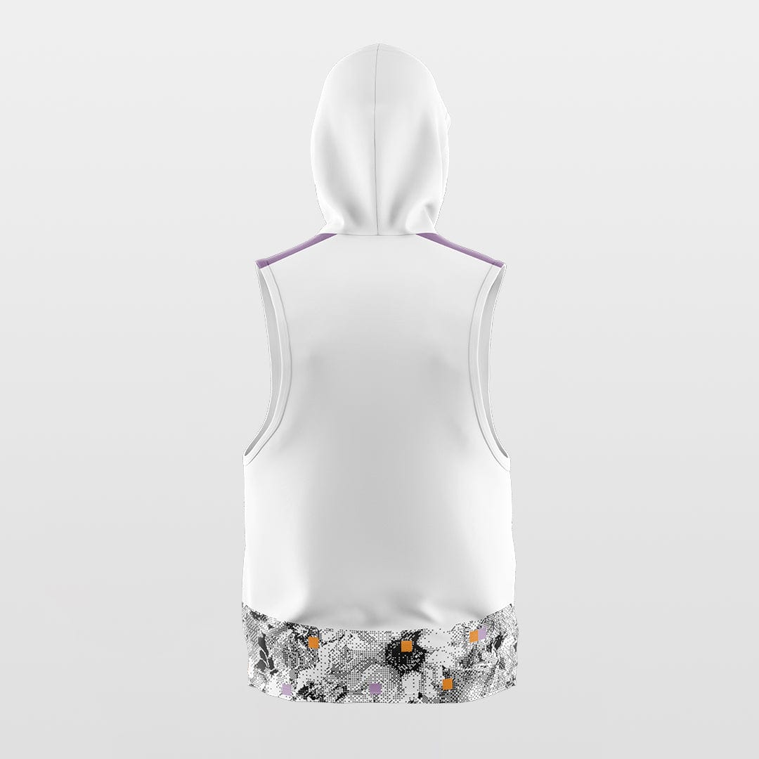Cikers Sports Pixel Flower - Customized Basketball Sleeveless Hoodies