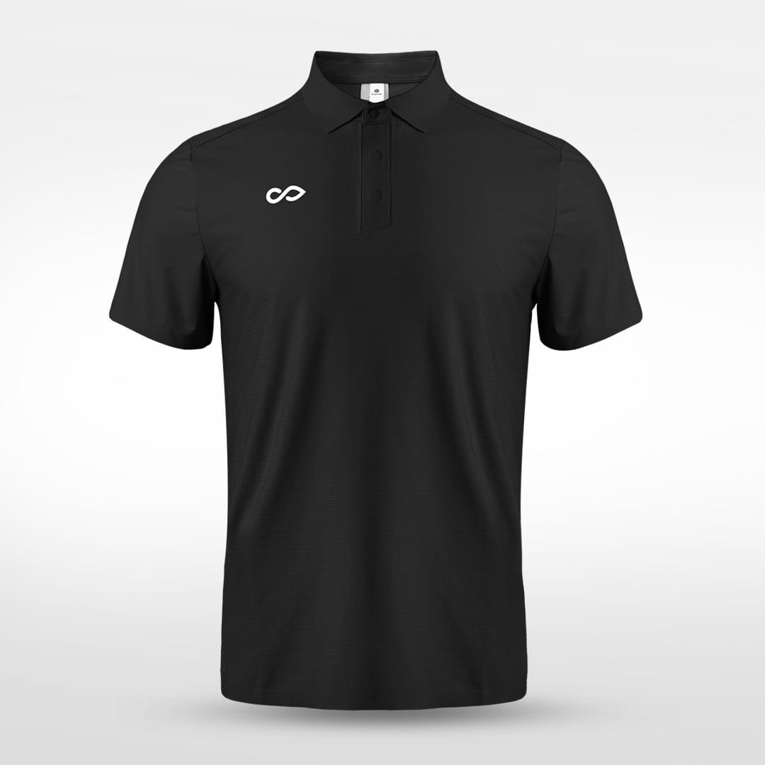 Cikers Sports polo black / S Exquisite plaid polo shirt | Seamless heat bonding