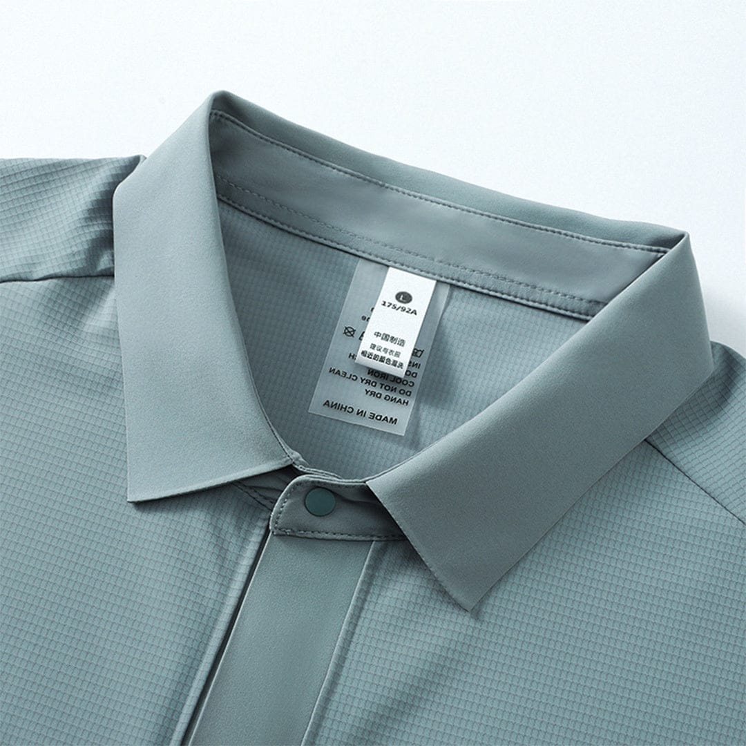 Cikers Sports polo Exquisite plaid polo shirt | Seamless heat bonding