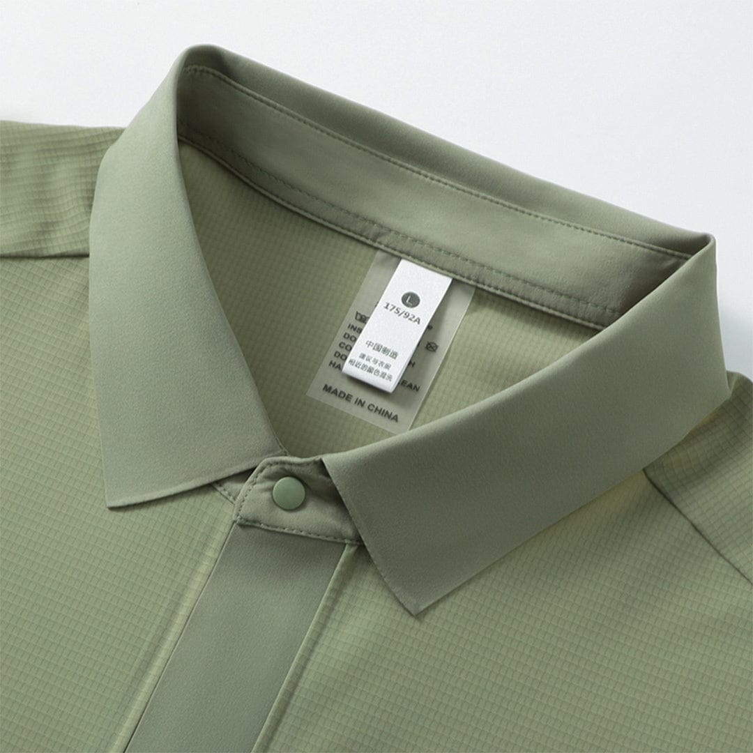 Cikers Sports polo Exquisite plaid polo shirt | Seamless heat bonding