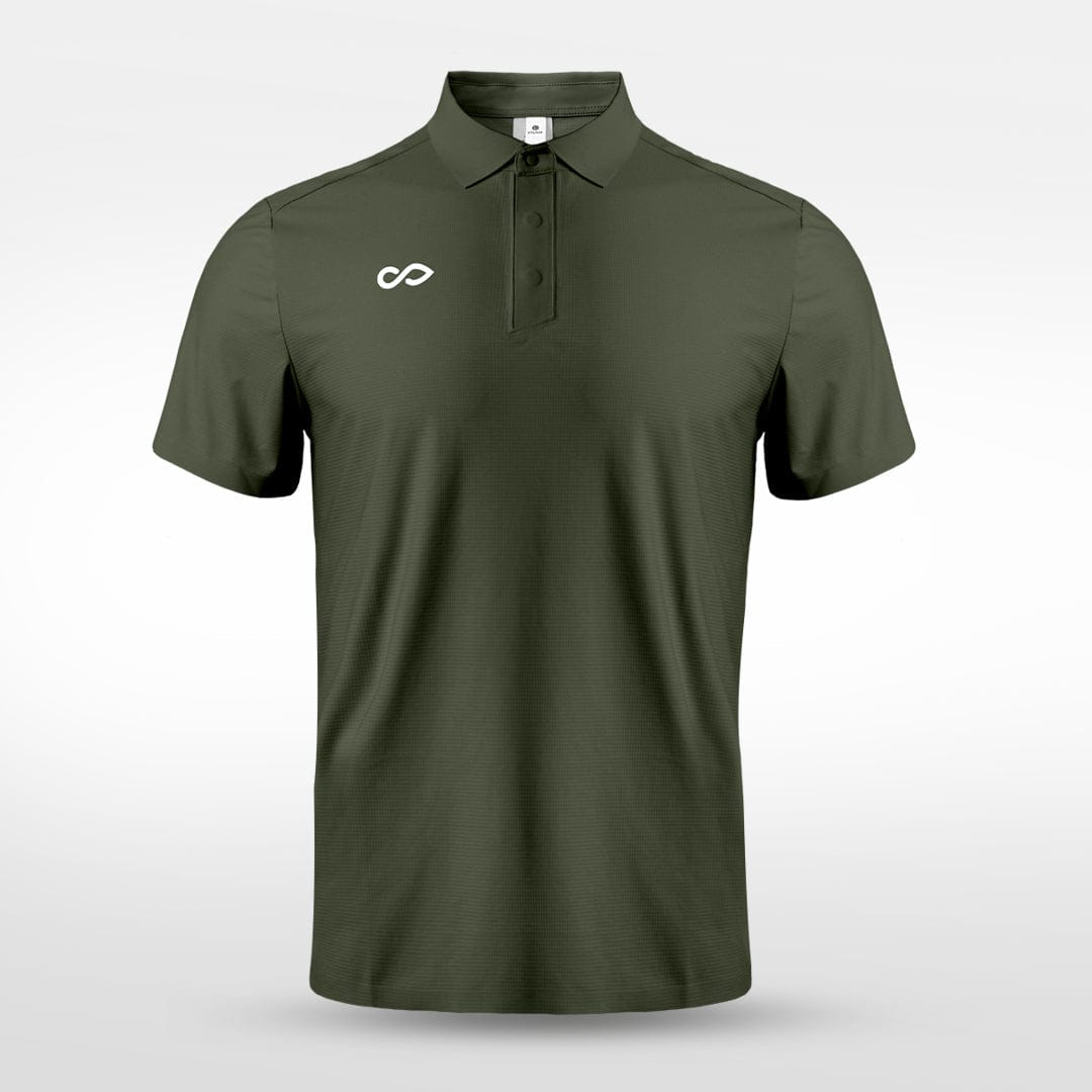 Cikers Sports polo military green / S Exquisite plaid polo shirt | Seamless heat bonding