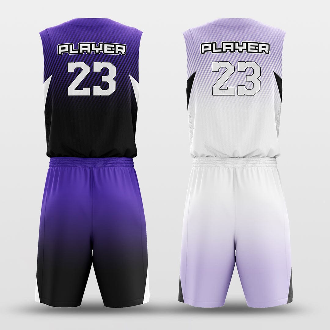 Cikers Sports Purple Leopard - Customized Reversible Sublimated Basketball Set