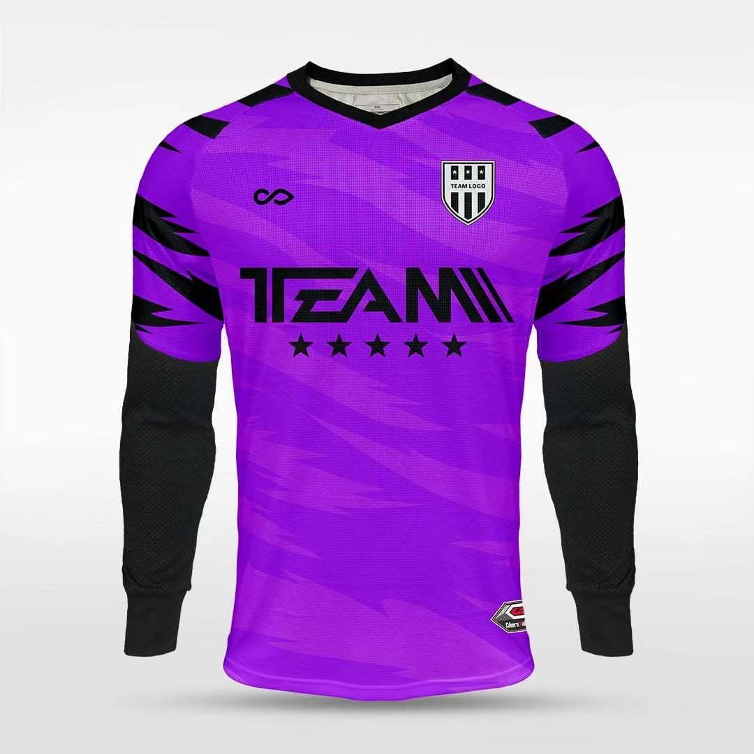 Cikers Sports Purple / S Tiger Roar - Customized Adult Goalkeeper Long Sleeve Soccer Jersey