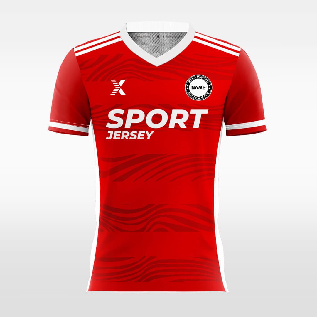 Cikers Sports Red / S Aura - Custom Soccer Jersey for Men Sublimation