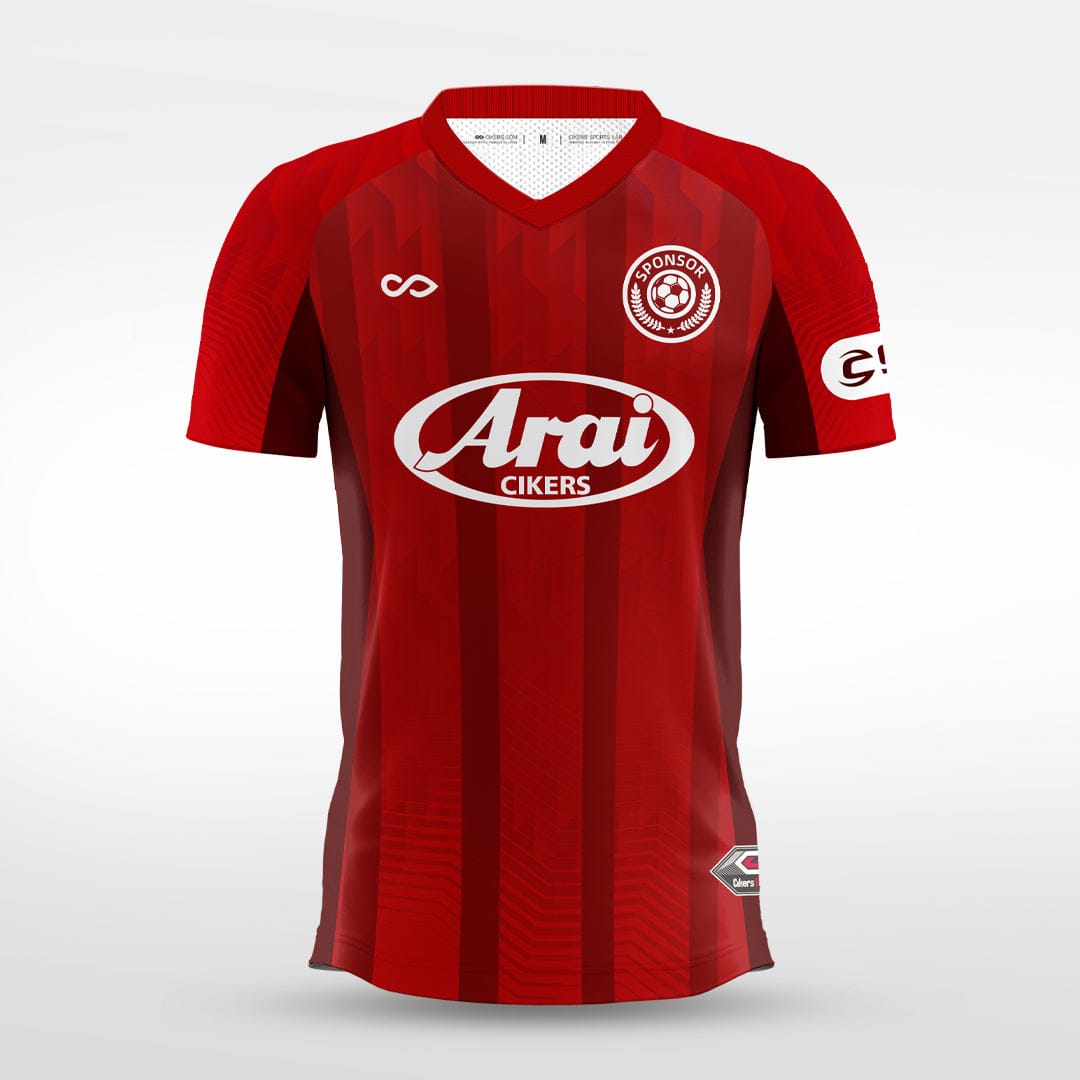 Cikers Sports red / S Cracked Jade- Custom Soccer Jersey for Men Sublimation - WS201GYVF3