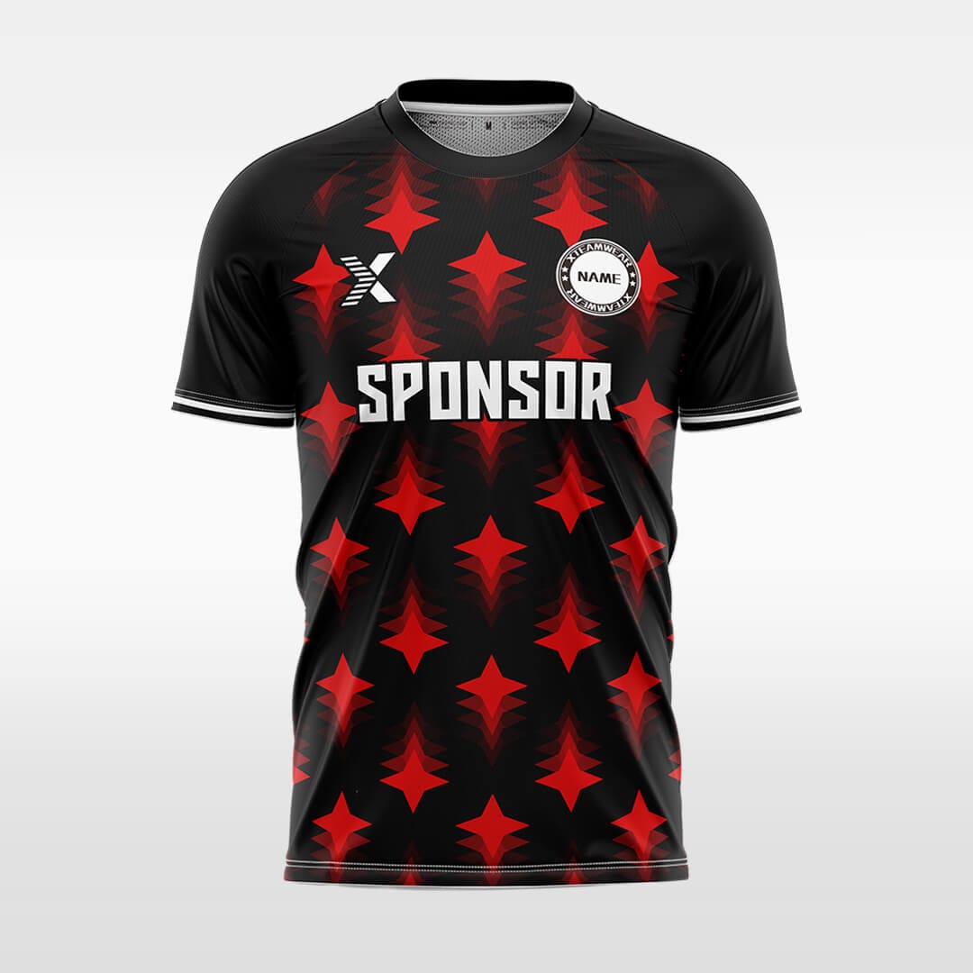 Cikers Sports Red / S Four Pointed Star- Custom Design Soccer Jersey for Men Sublimation