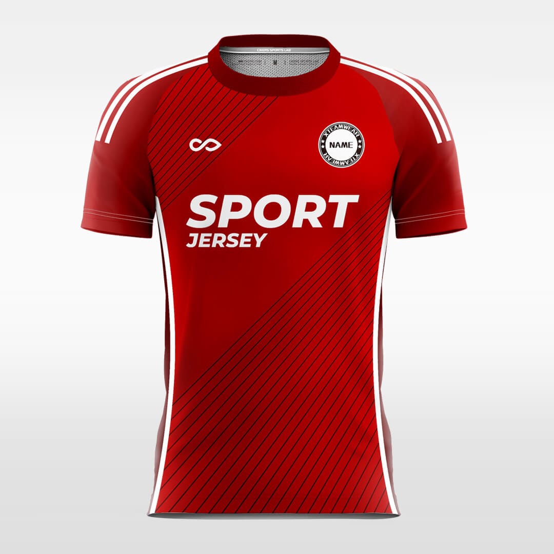 Cikers Sports Red / S Geometric Pulse - Custom Soccer Jersey for Men Sublimation FT060327S