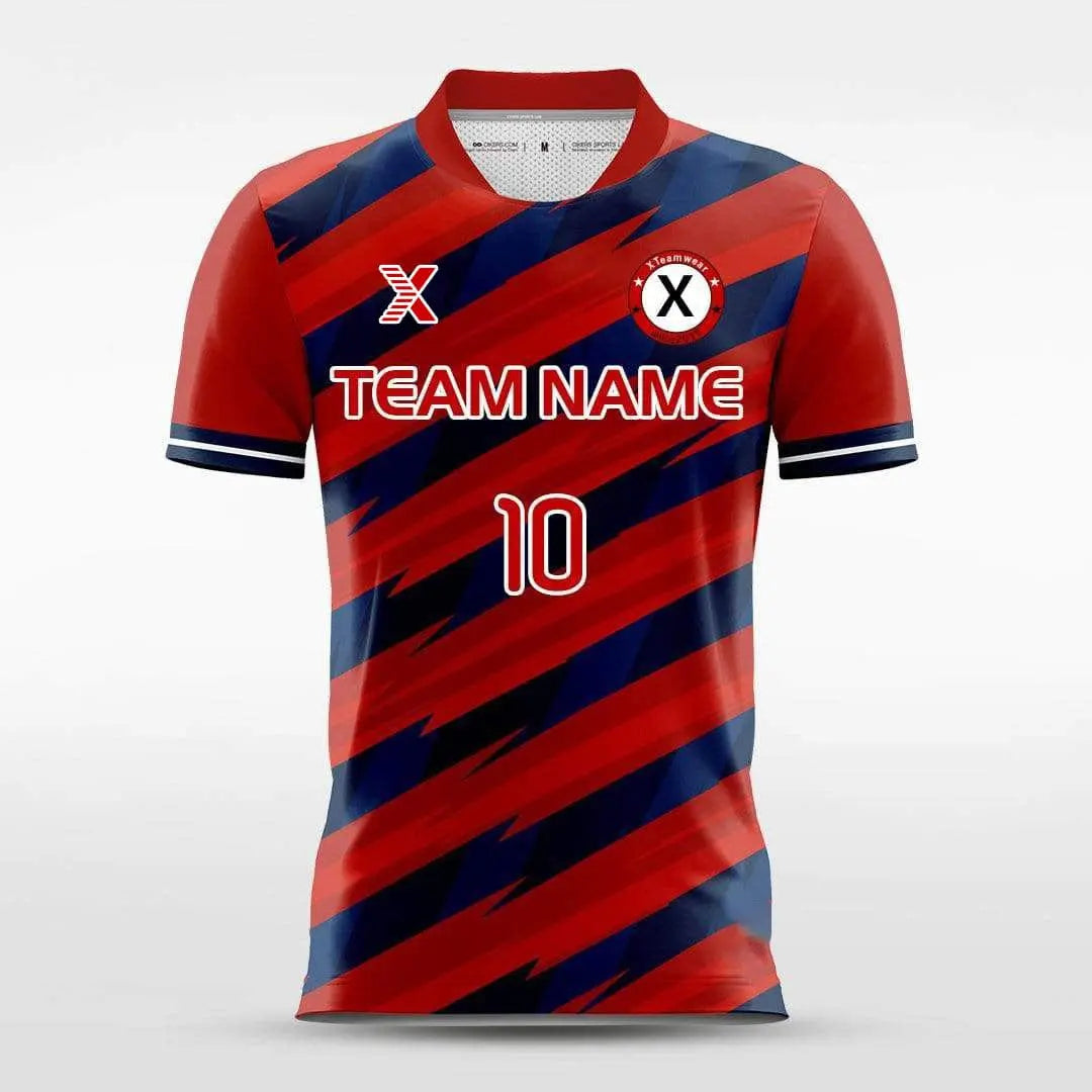 Cikers Sports Red / S Thorn - Customized Men's Sublimated Soccer Jersey